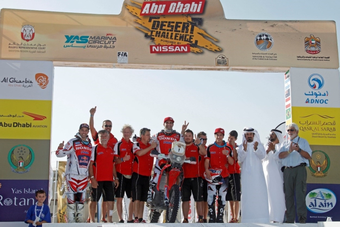Podio Team HRC Abu Dhabi Desert Challenge