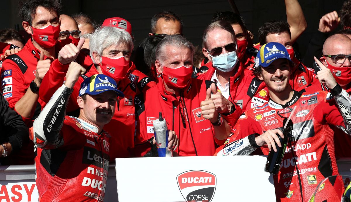 Pecco Bagnaia fue el más rápido el Portimao y le dio el título de constructores a Ducati