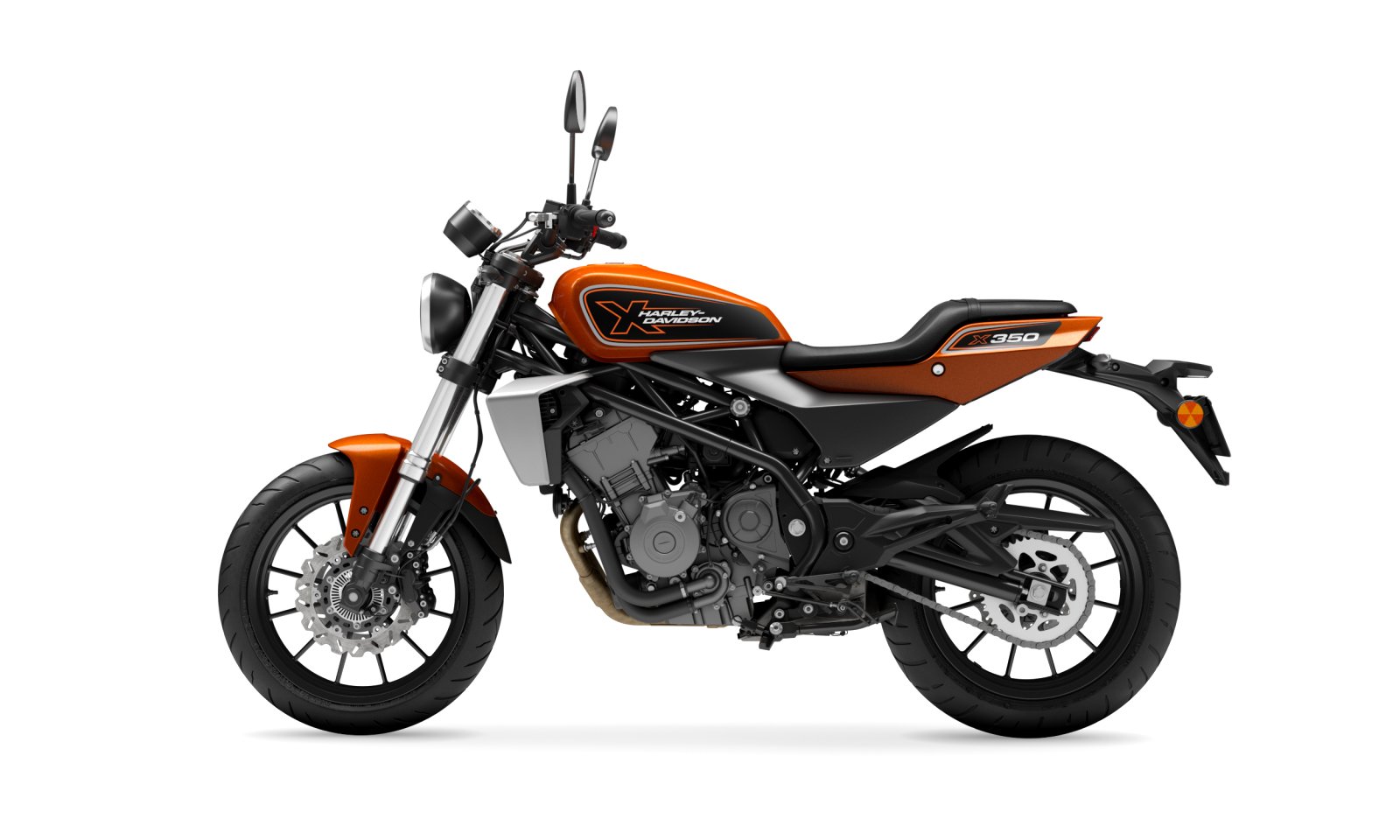 Harley-Davidson X350 lateral naranja