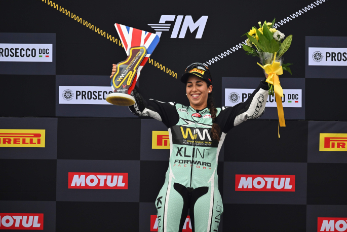 María Herrera defendió el liderato del WorldWRC en Donington