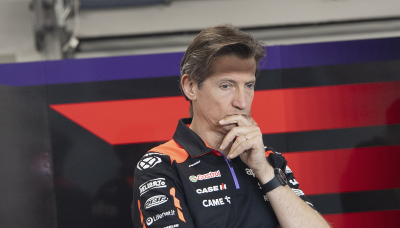 Aprilia y Michelin se cruzaron por la caída y lesión de Jorge Martín