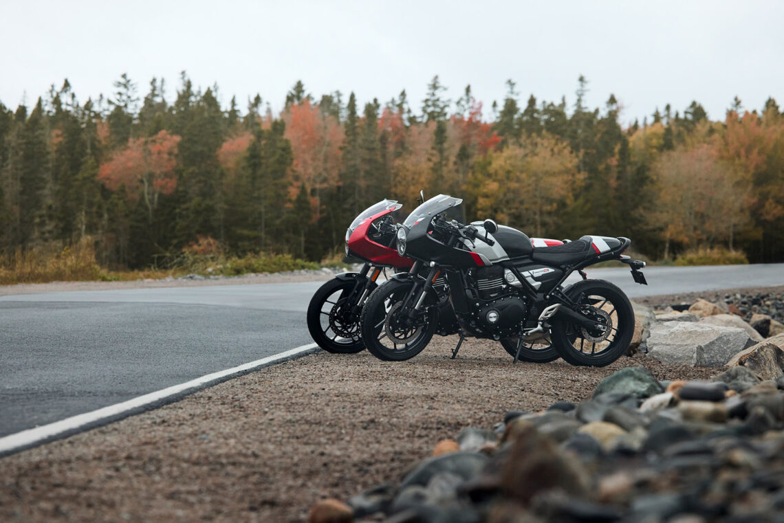 Triumph Tracker 400 y Thruxton 400: escenas del futuro pasado